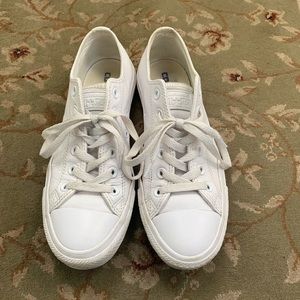 White Leather Converse!